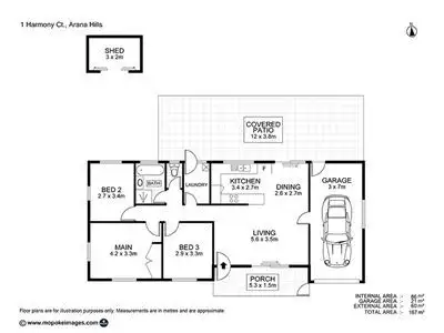 Floorplan of Homely house listing, 1 Harmony Court, Arana Hills QLD 4054