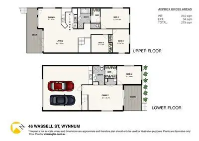 Floorplan of Homely house listing, 46 Wassell Street, Wynnum QLD 4178