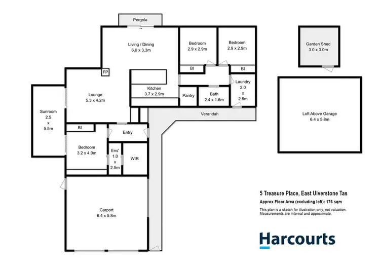 Floorplan of Homely house listing, 5 Treasure Place, Ulverstone TAS 7315