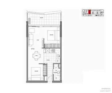 Floorplan of Homely apartment listing, 2305/7 Katherine Place, Melbourne VIC 3000