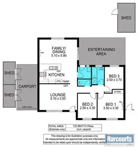Floorplan of Homely house listing, 13 Forresters Road, Hallett Cove SA 5158