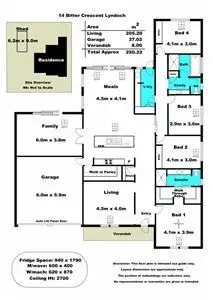 Floorplan of Homely house listing, 14 Bitter Crescent, Lyndoch SA 5351