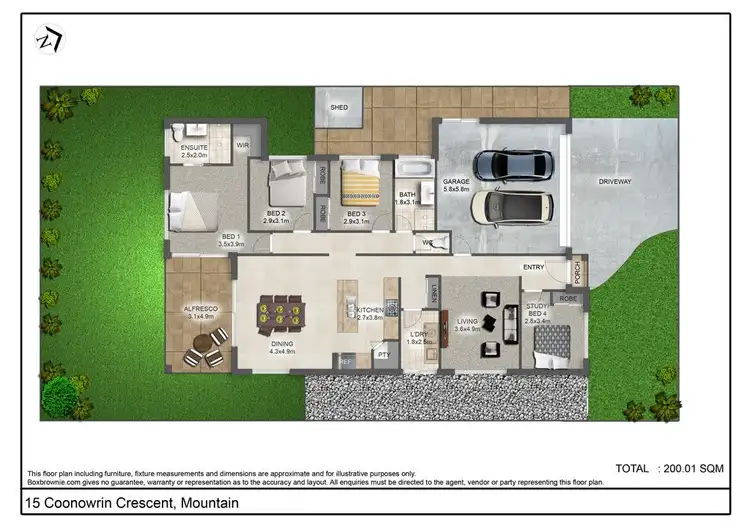 Floorplan of Homely house listing, 15 Coonoowrin Crescent, Mountain Creek QLD 4557