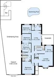 Floorplan of Homely house listing, 6A Blacker Road, Aldinga Beach SA 5173