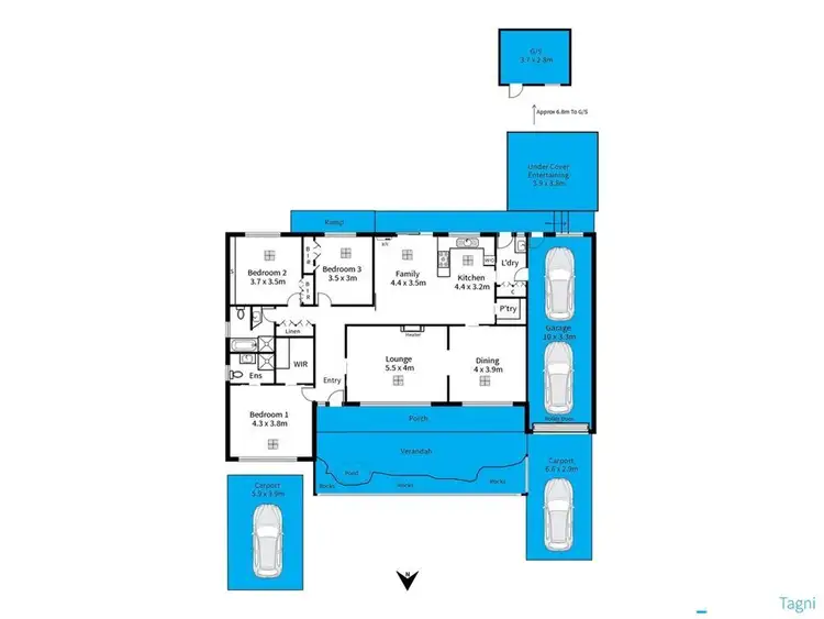 Floorplan of Homely house listing, 8 Georgiana Street, Flagstaff Hill SA 5159
