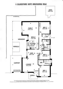 Floorplan of Homely house listing, 6 Calderstones Drive, Onkaparinga Hills SA 5163