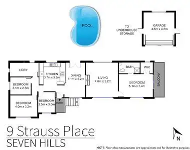 Floorplan of Homely house listing, 9 Strauss Place, Seven Hills NSW 2147