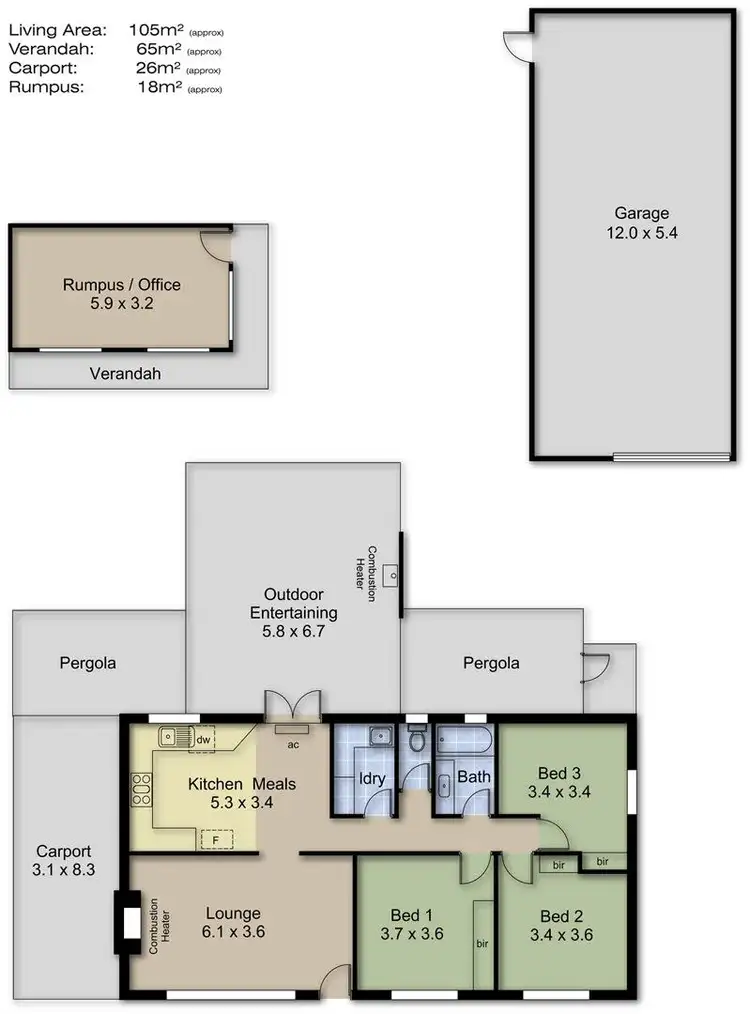 Floorplan of Homely house listing, 45 Lesley Crescent, Crafers SA 5152
