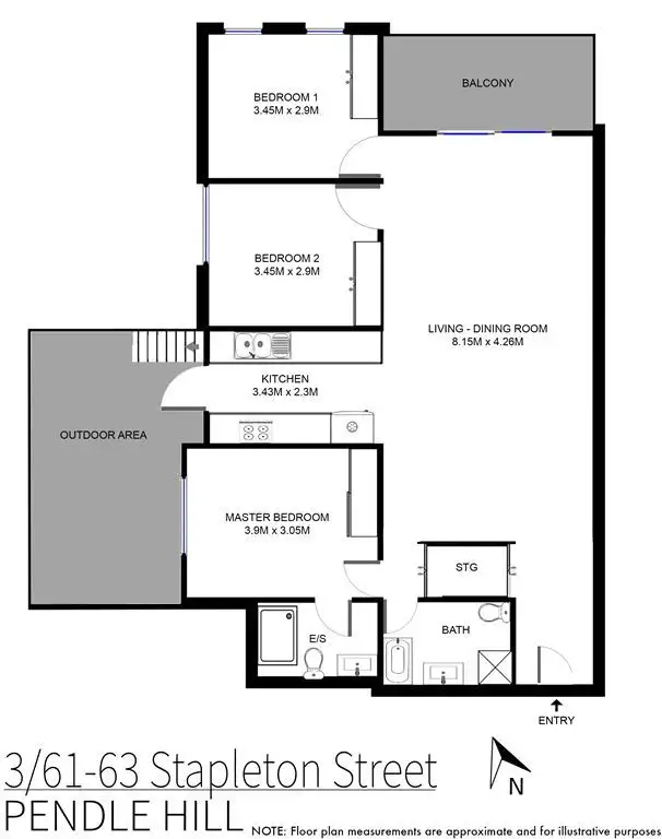 Floorplan of Homely unit listing, 3/61-63 Stapleton Street, Pendle Hill NSW 2145