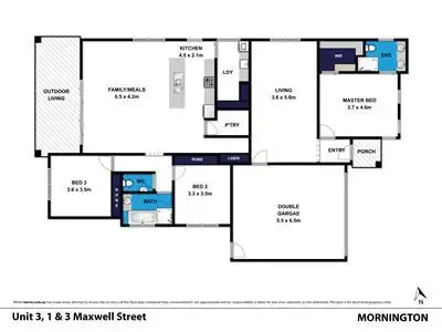 Floorplan of Homely unit listing, 2/1-3 Maxwell Street, Mornington VIC 3931