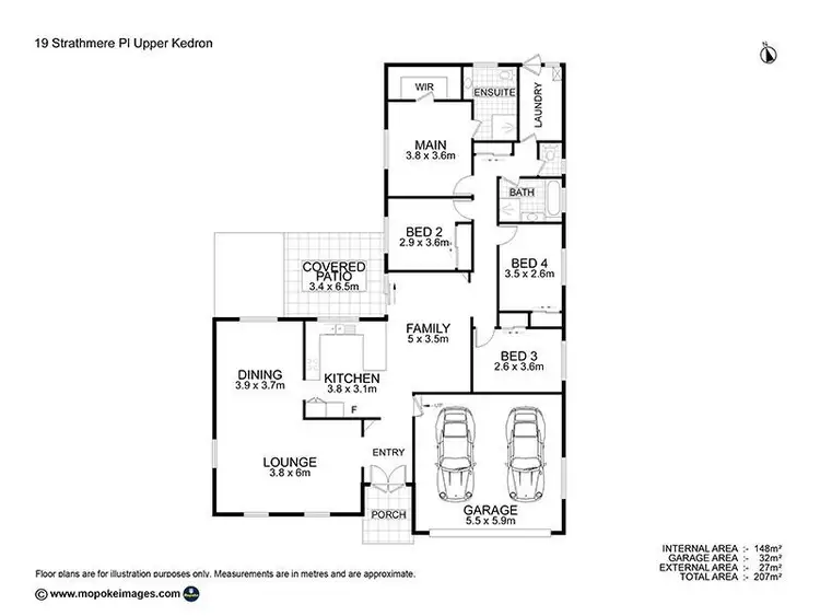 Floorplan of Homely house listing, 19 Strathmere Place, Upper Kedron QLD 4055