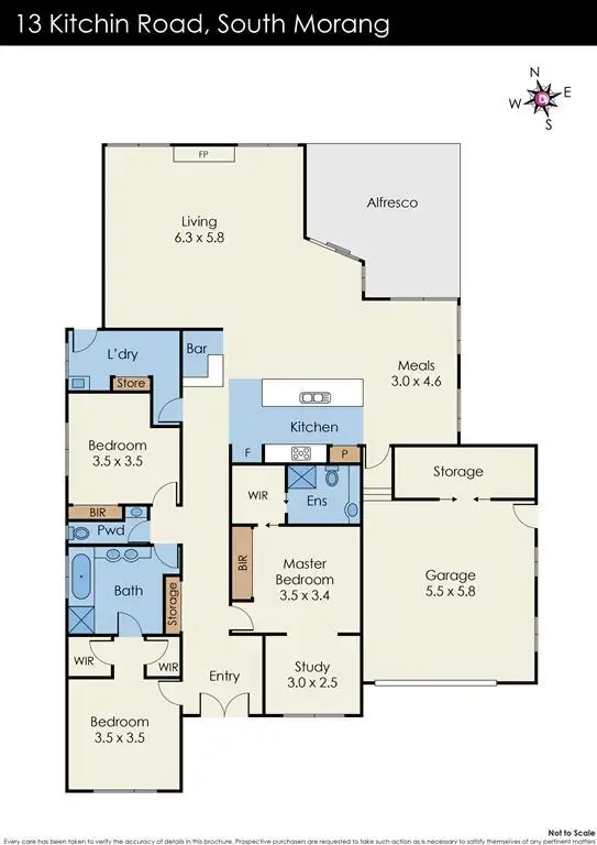 Floorplan of Homely house listing, 13 Kitchin Road, South Morang VIC 3752