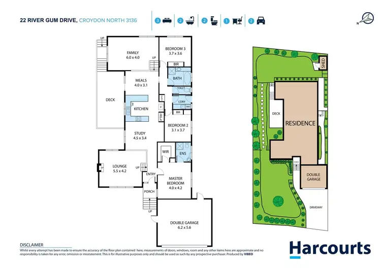 Floorplan of Homely house listing, 22 River Gum Drive, Croydon North VIC 3136