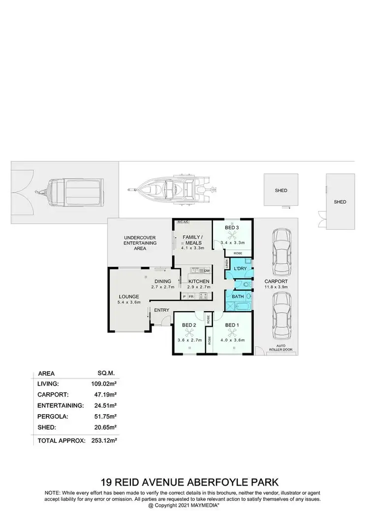 Floorplan of Homely house listing, 19 Reid Avenue, Aberfoyle Park SA 5159