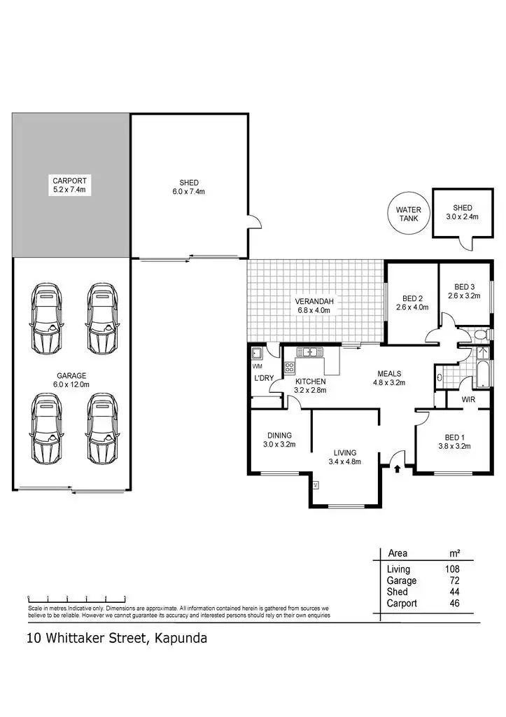 Floorplan of Homely house listing, 10 Whittaker St, Kapunda SA 5373