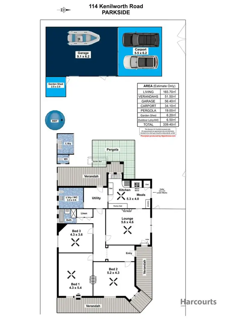 Floorplan of Homely house listing, 114 Kenilworth Road, Parkside SA 5063
