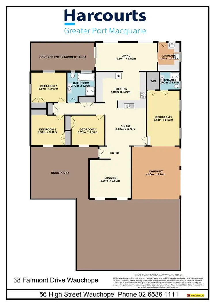 Floorplan of Homely house listing, 38 Fairmont Drive, Wauchope NSW 2446