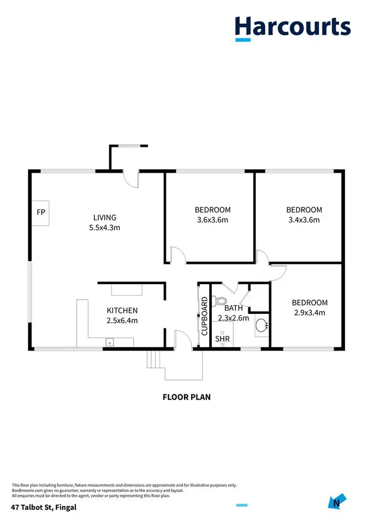 Floorplan of Homely house listing, 47 Talbot Street, Fingal TAS 7214