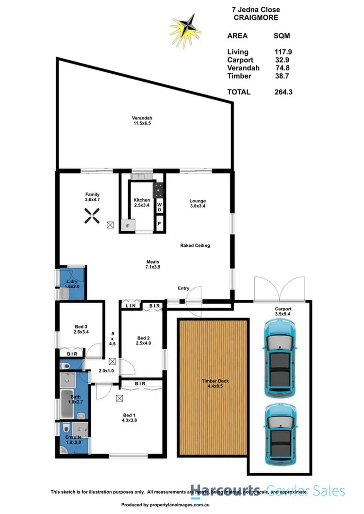 Floorplan of Homely house listing, 7 Jedna Close, Craigmore SA 5114