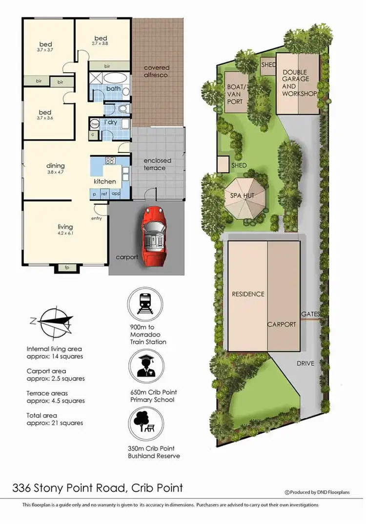 Floorplan of Homely house listing, 336 Stony Point Road, Crib Point VIC 3919