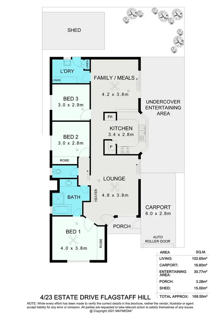 Floorplan of Homely house listing, 4/23 Estate Drive, Flagstaff Hill SA 5159