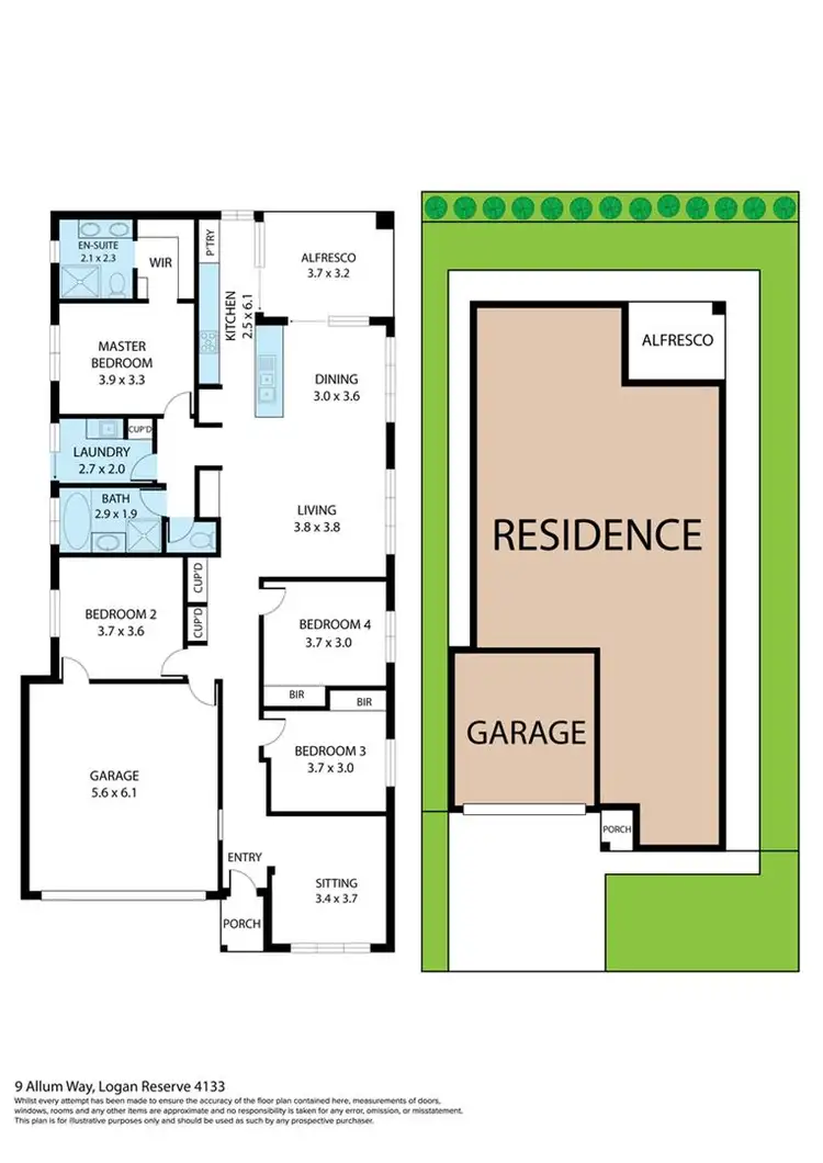 Floorplan of Homely house listing, 9 Allum Way, Logan Reserve QLD 4133
