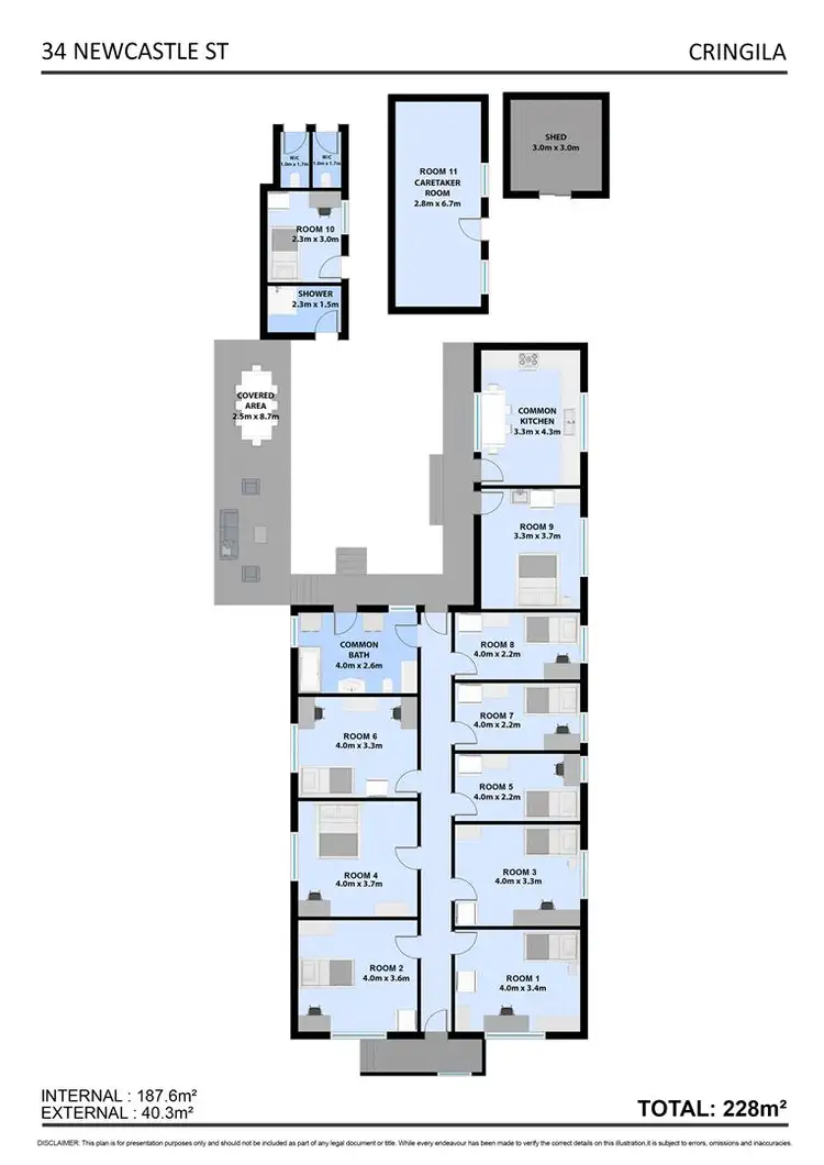 Floorplan of Homely house listing, 34 Newcastle Street, Cringila NSW 2502