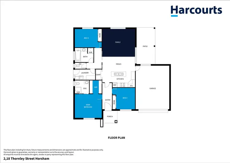 Floorplan of Homely townhouse listing, 2/18 Thornley Street, Horsham VIC 3400