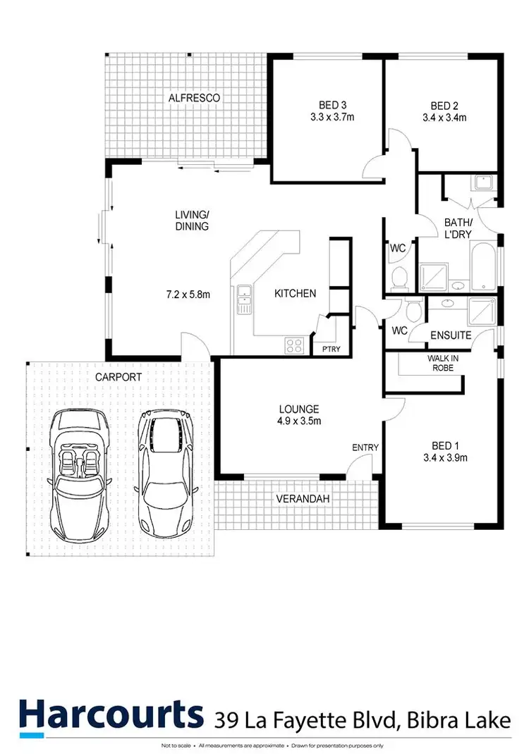 Floorplan of Homely house listing, 39B La Fayette Boulevard, Bibra Lake WA 6163