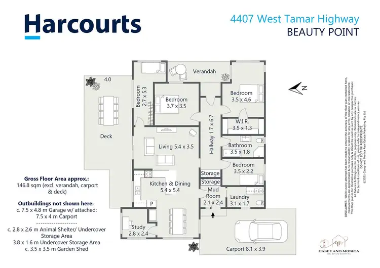 Floorplan of Homely house listing, 4407 West Tamar Highway, Beauty Point TAS 7270