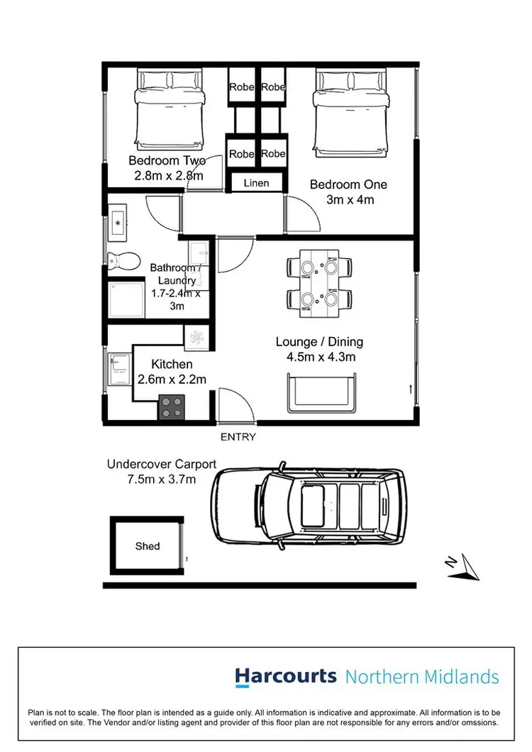 Floorplan of Homely unit listing, 4/14a Smith, Longford TAS 7301