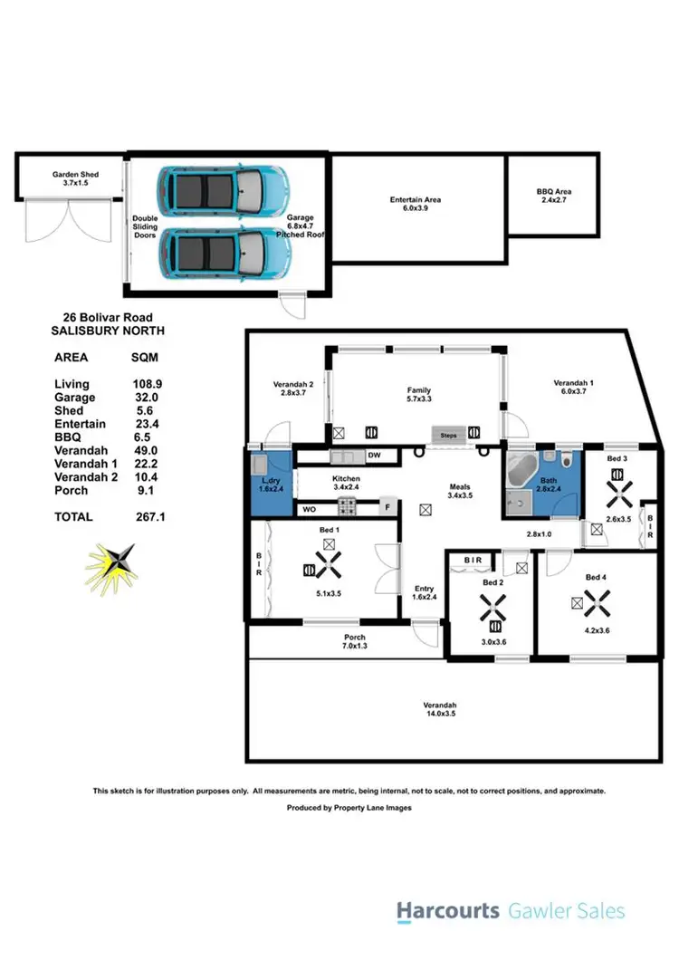 Floorplan of Homely house listing, 26 Bolivar Road, Salisbury North SA 5108
