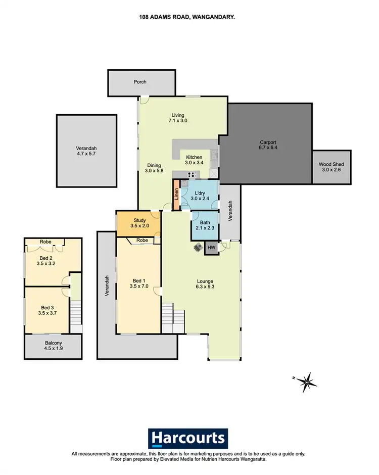Floorplan of Homely house listing, 108 Adams Road, Wangandary VIC 3678