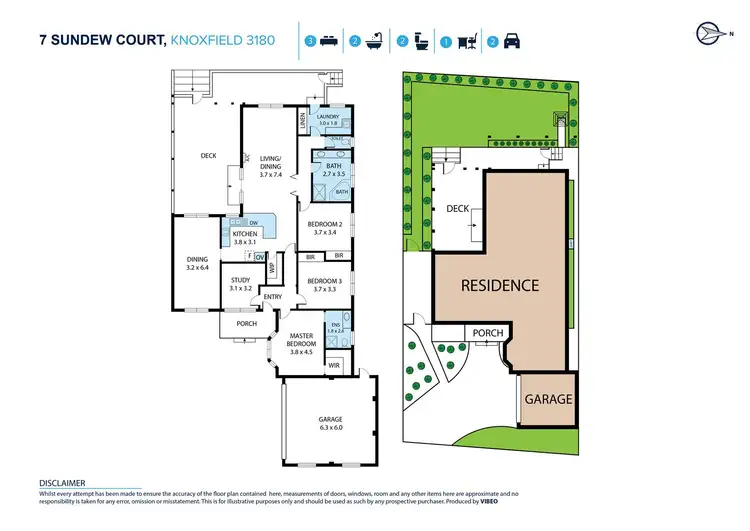 Floorplan of Homely house listing, 7 Sundew Court, Knoxfield VIC 3180