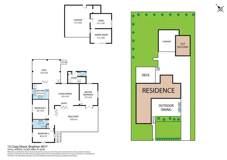 Floorplan of Homely house listing, 13 Craig Street, Brighton QLD 4017