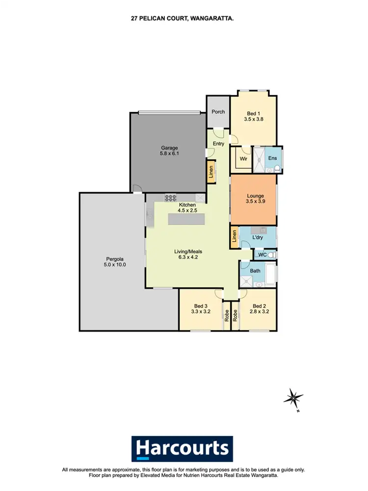 Floorplan of Homely house listing, 27 Pelican Court, Wangaratta VIC 3677