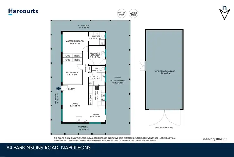 Floorplan of Homely house listing, 84 Parkinsons Road, Napoleons VIC 3352