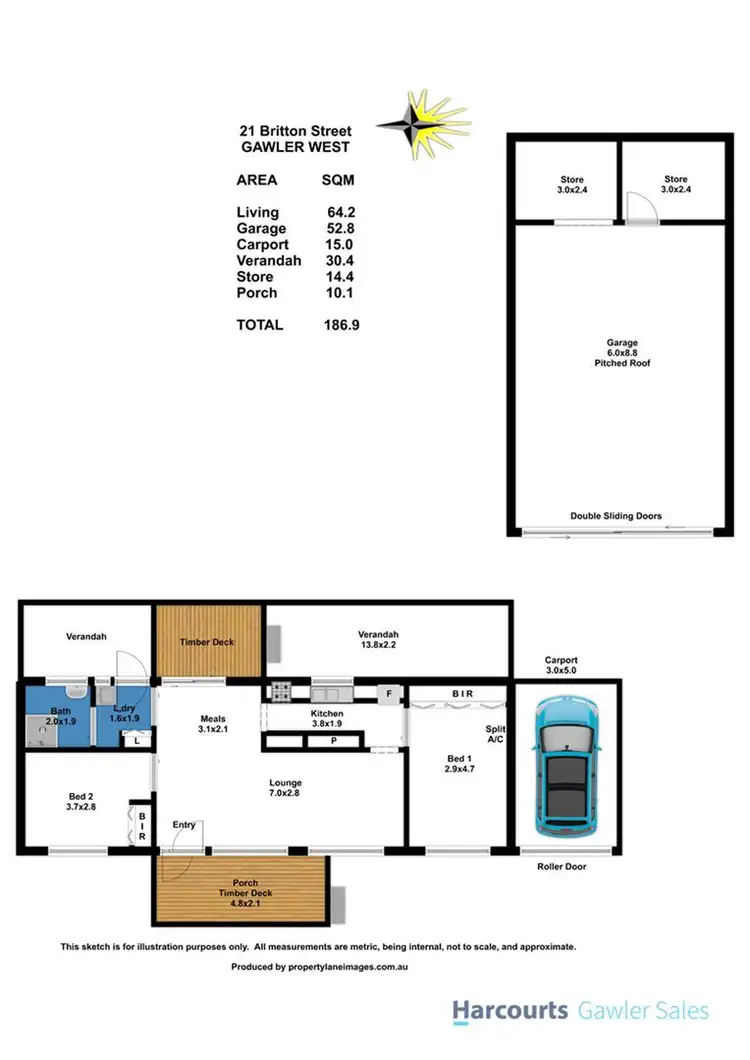 Floorplan of Homely house listing, 21 Britton Street, Gawler West SA 5118