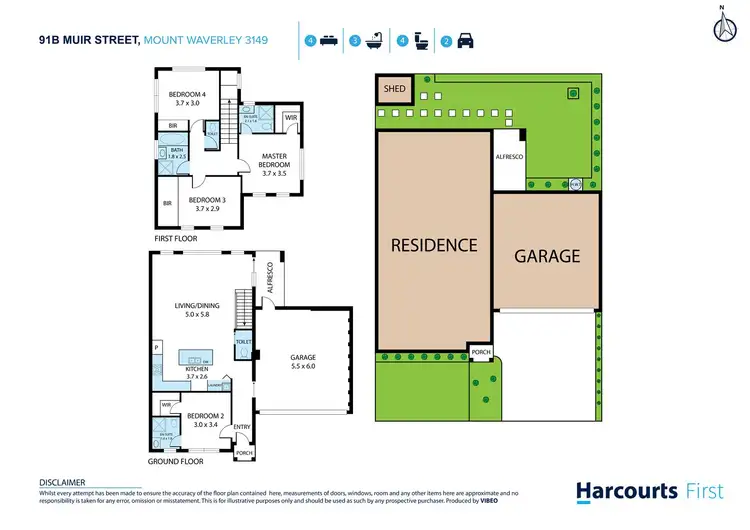 Floorplan of Homely townhouse listing, 91B Muir Street, Mount Waverley VIC 3149
