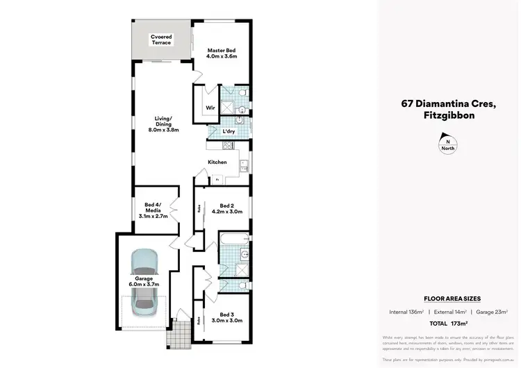 Floorplan of Homely house listing, 67 Diamantina Crescent, Fitzgibbon QLD 4018