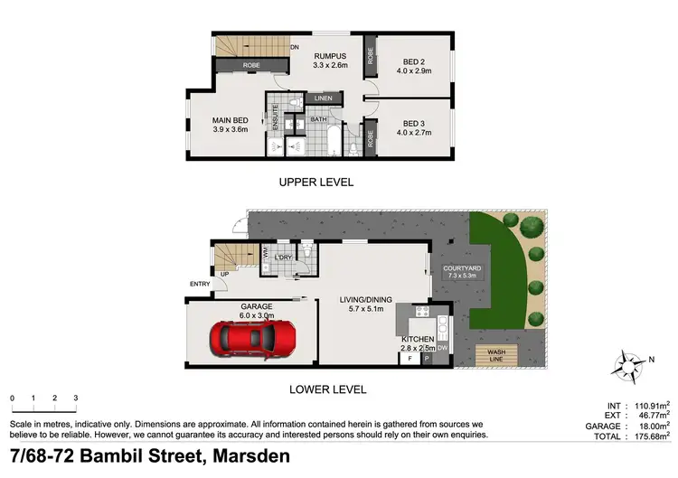 Floorplan of Homely townhouse listing, 7/68 Bambil Street, Marsden QLD 4132