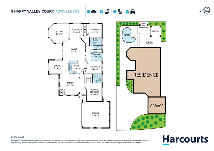 Floorplan of Homely house listing, 8 Happy Valley Court, Rowville VIC 3178