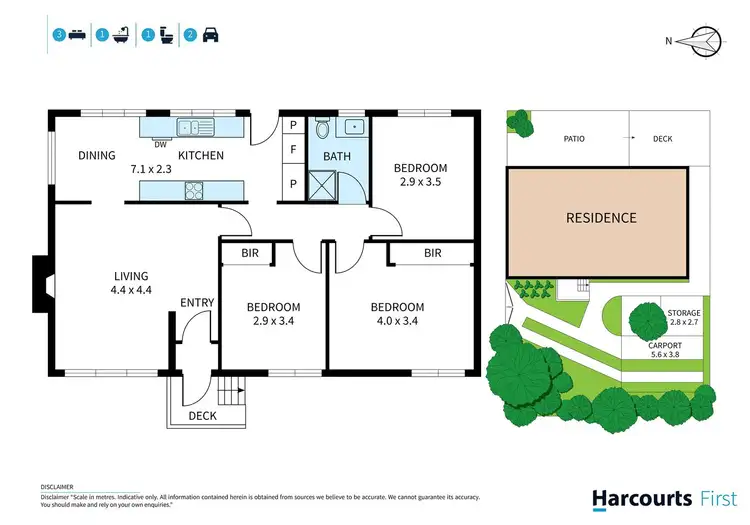Floorplan of Homely unit listing, 1/26 New Street, Ringwood VIC 3134