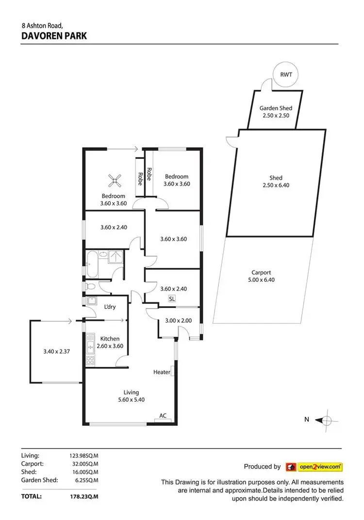Floorplan of Homely house listing, 8 Ashton Road, Davoren Park SA 5113