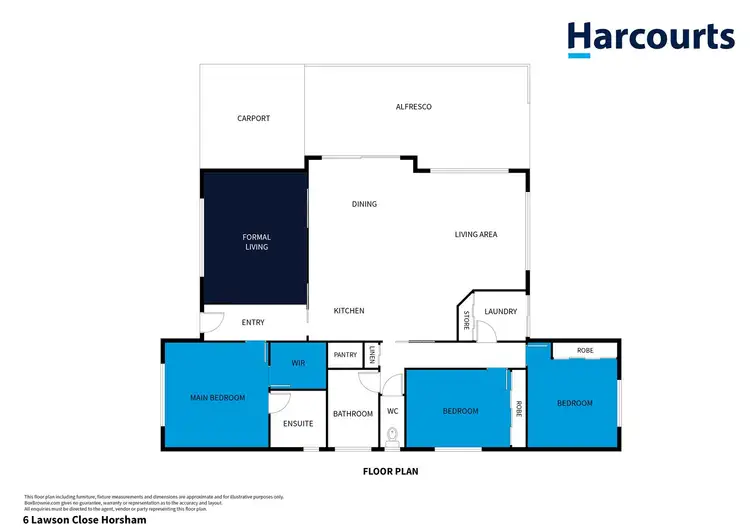 Floorplan of Homely house listing, 6 Lawson Close, Horsham VIC 3400