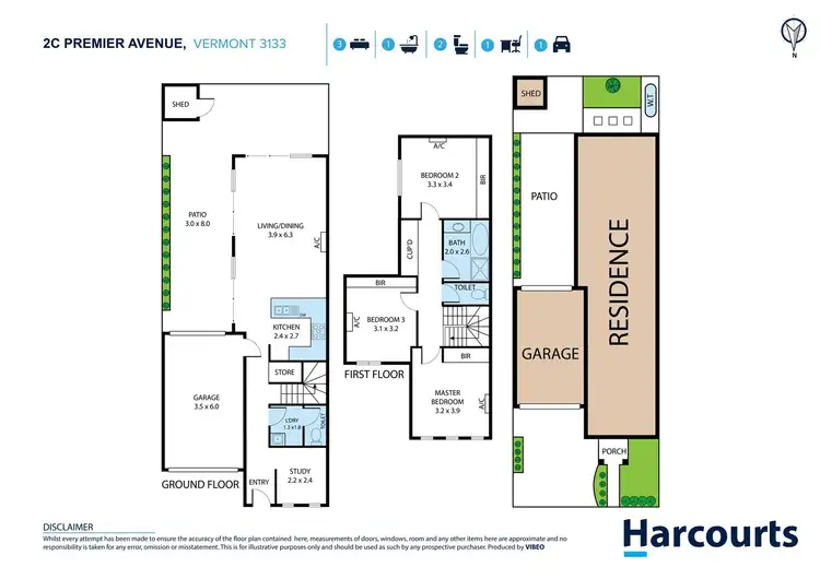 Floorplan of Homely townhouse listing, 2C Premier Avenue, Vermont VIC 3133