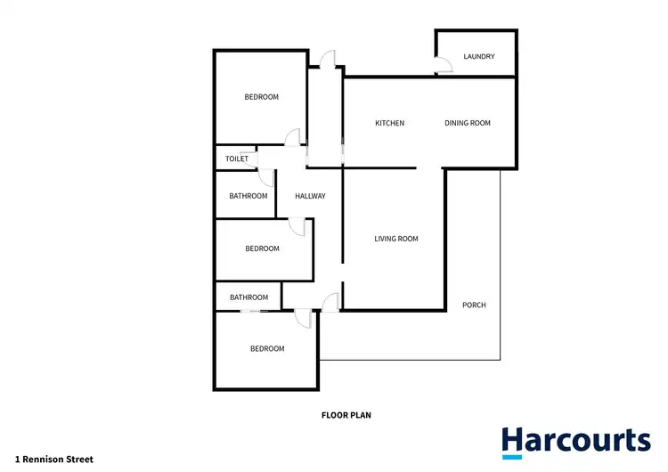 Floorplan of Homely house listing, 1 Rennison Street, Horsham VIC 3400