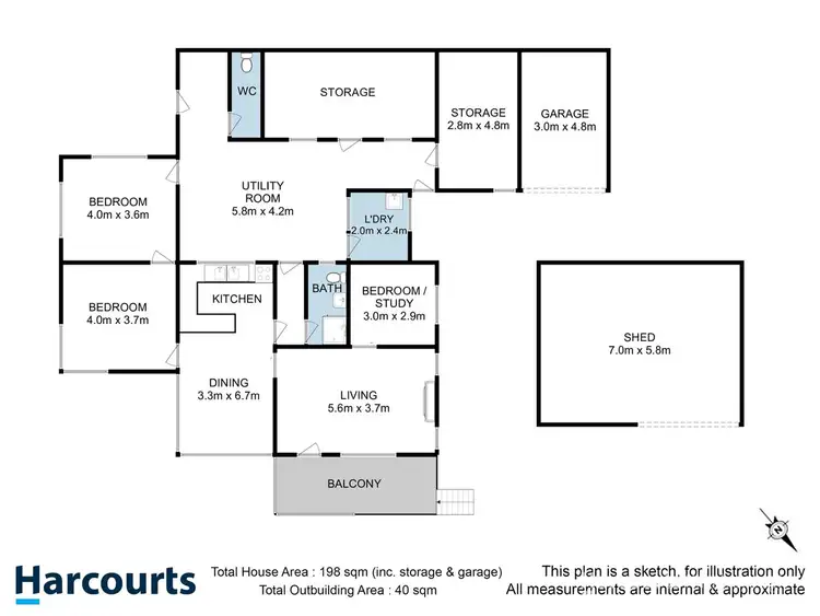 Floorplan of Homely house listing, 84 Coningham Road, Coningham TAS 7054