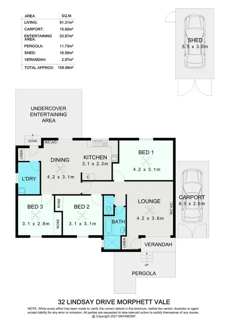 Floorplan of Homely house listing, 32 Lindsay Drive, Morphett Vale SA 5162
