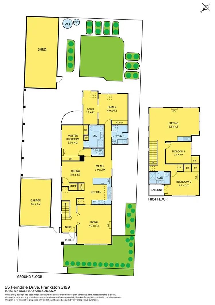 Floorplan of Homely house listing, 55 Ferndale Drive, Frankston VIC 3199
